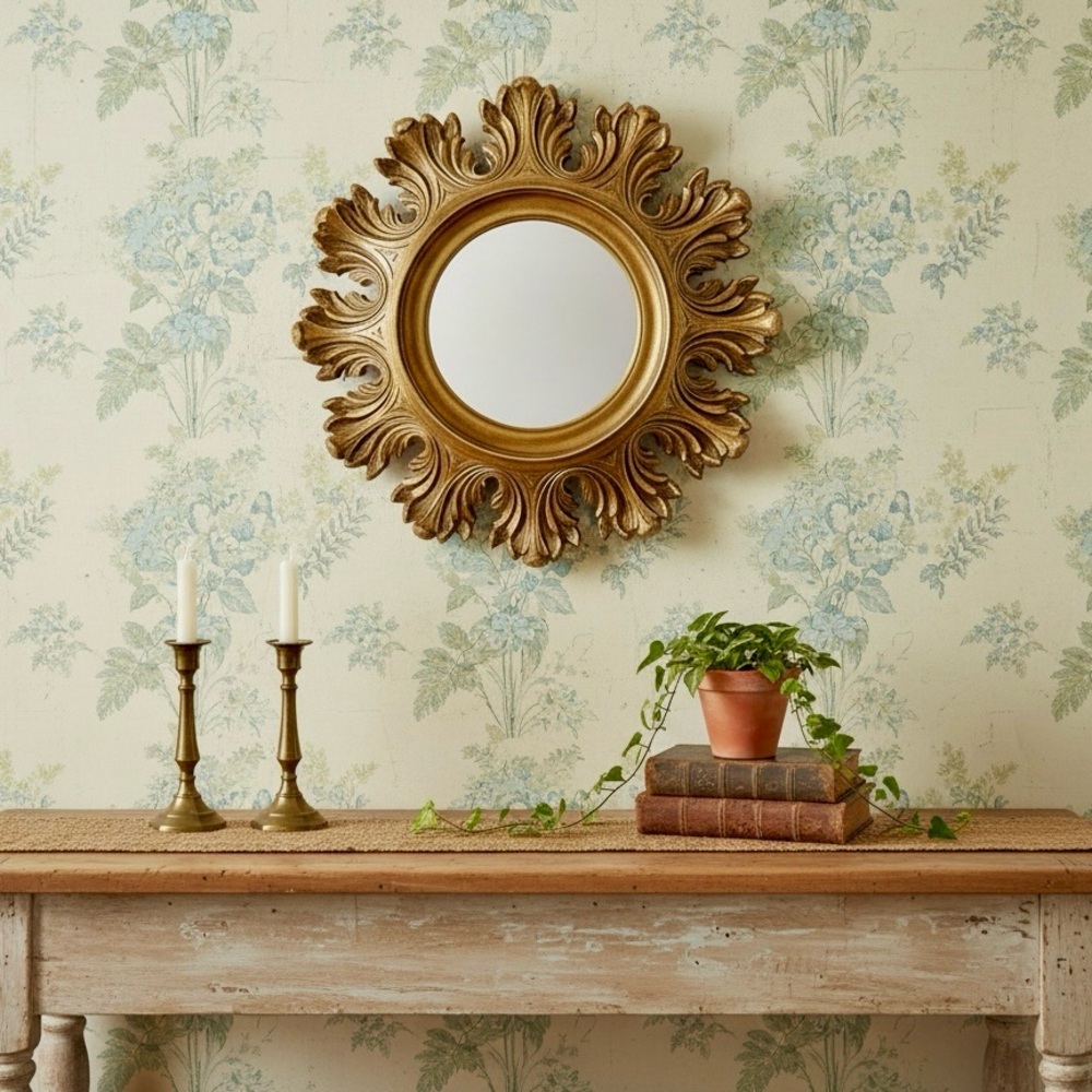 Stunning Vintage Syroco Gold Mirror